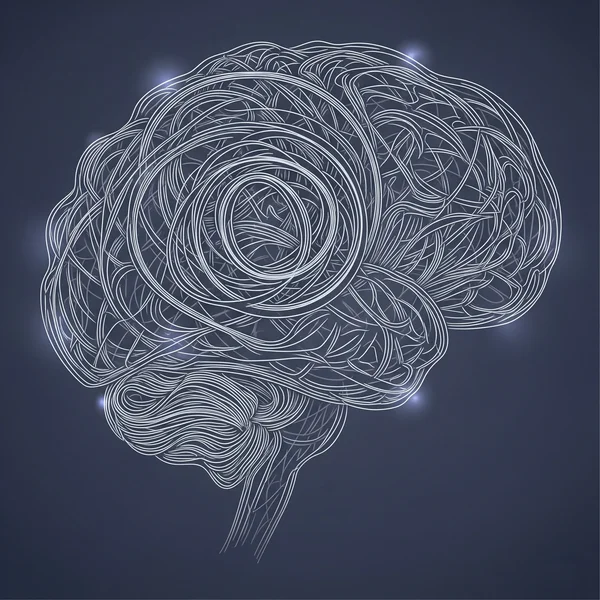Концептуальное изображение разума, застрявшего в цикле мыслей ОКР.