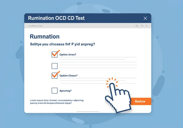 Interface of an online Rumination OCD test with questions
