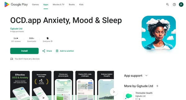 OCD.app - Anxiety, PTSD, CBT