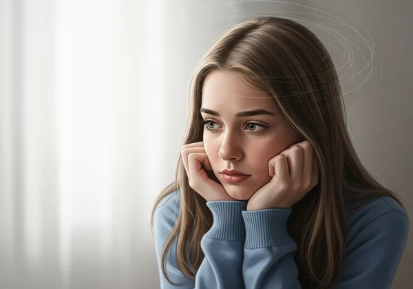 Teenager with thoughtful expression, symbolizing subtle OCD signs.