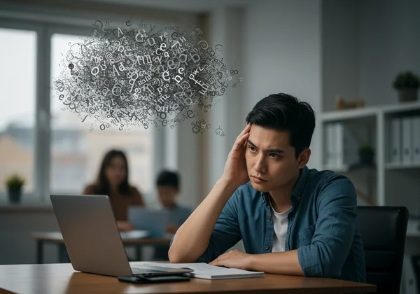 Person looking distracted, impacting relationships and productivity